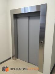 Облицовка лифтовых порталов из нержавеющей шлифованной стали