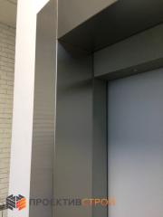 Облицовка лифтовых порталов из нержавеющей шлифованной стали