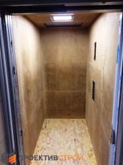 Антивандальная обшивка кабины лифта защитным материалом, фанерой